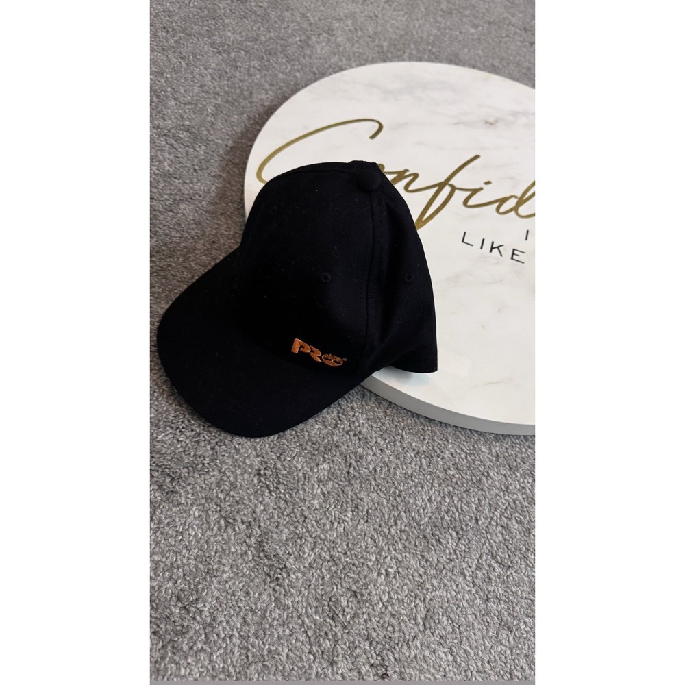 Timberland Pro Black Baseball Cap Hat Mens Unisex Orange Logo Adjustable